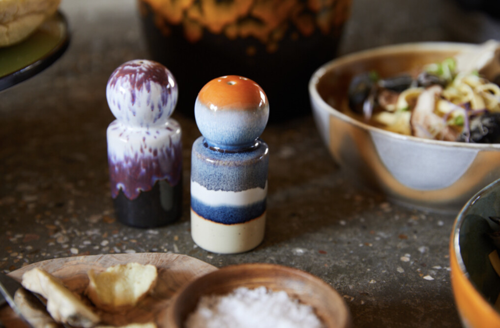 HK LIVING | 70&#39;S CERAMICS PEPPER &amp; SALT JAR | STARGAZE
