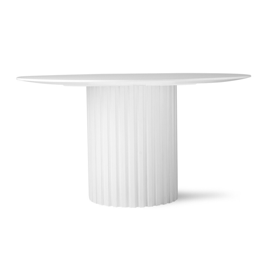 HK Living | Pillar Dining Table Round White