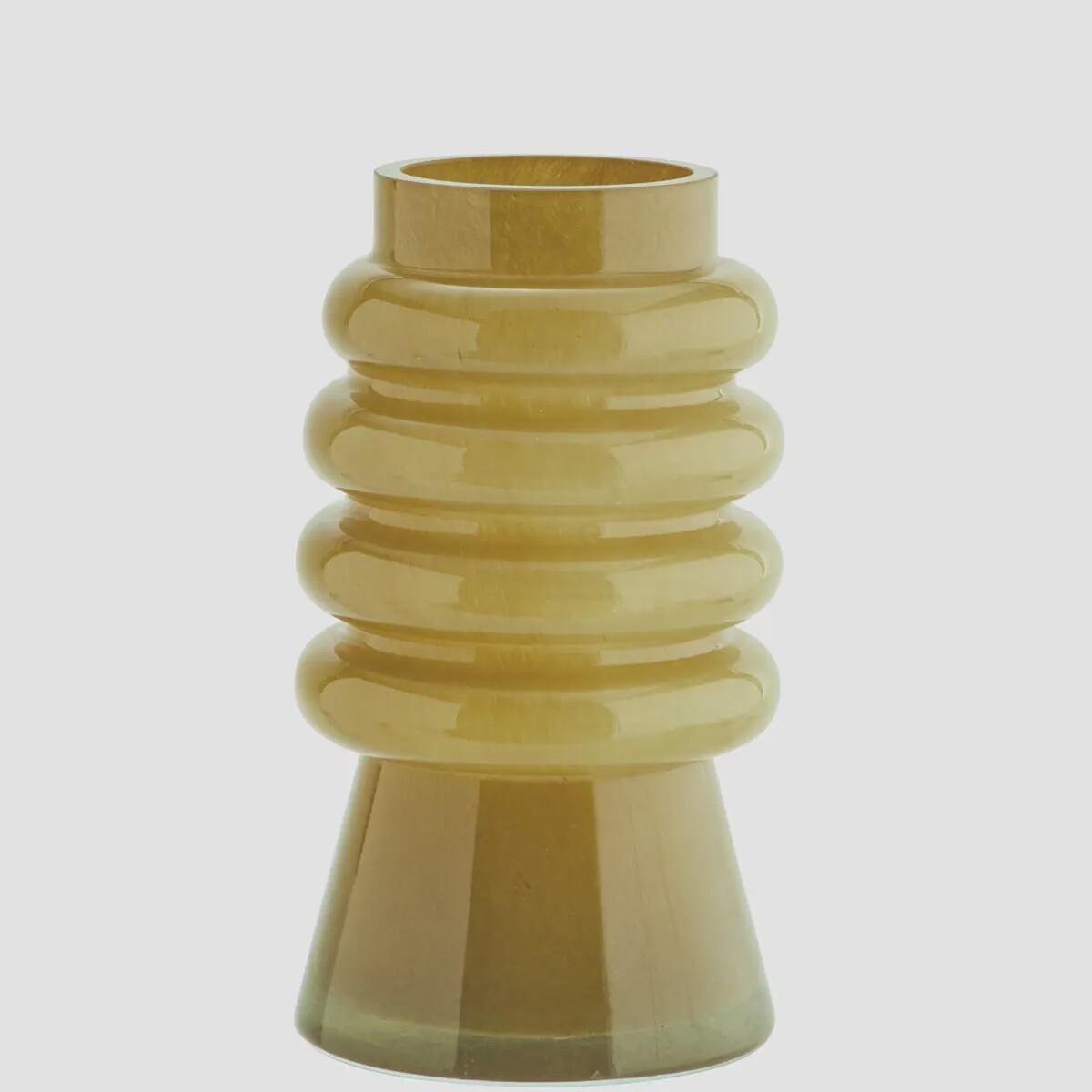 Glass vase honey