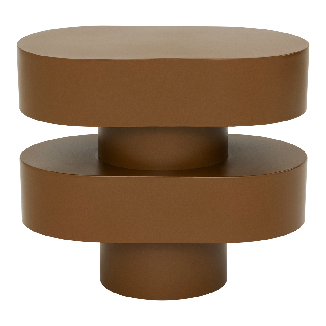 Urban Nature Culture side table Ovaali, golden brown