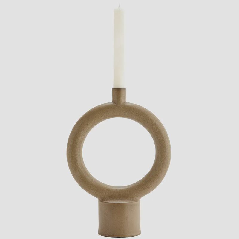 Madam Stoltz stone ware candle holder