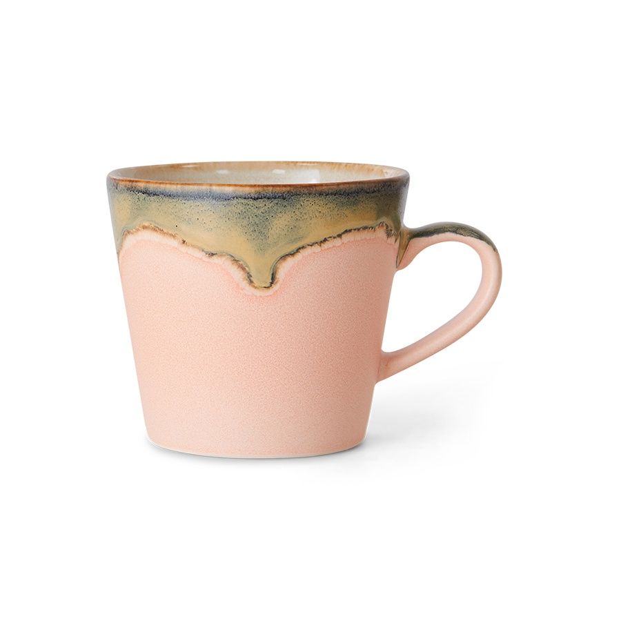 HK Living70s ceramics: cappuccino mug blossom