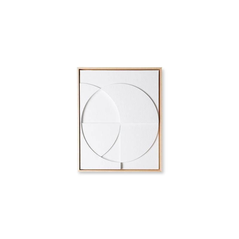 HK Living | Framed relief art panel white c small