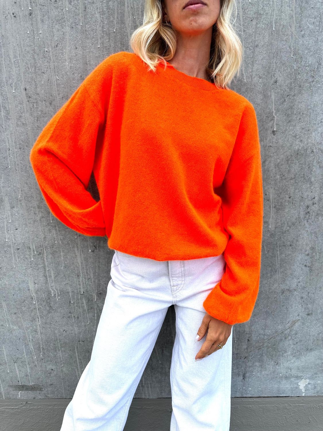 TWINS | Pull col bateau racoon | Neon orange