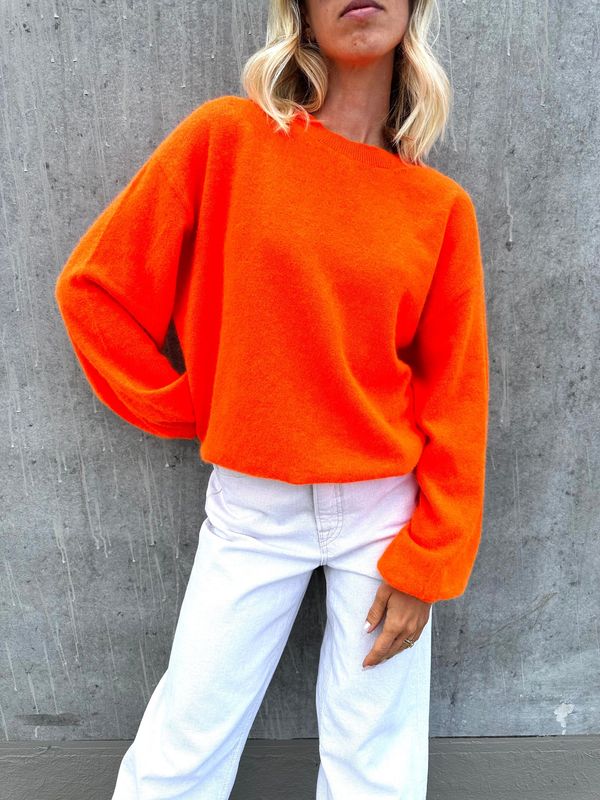 TWINS | Pull col bateau racoon | Neon orange