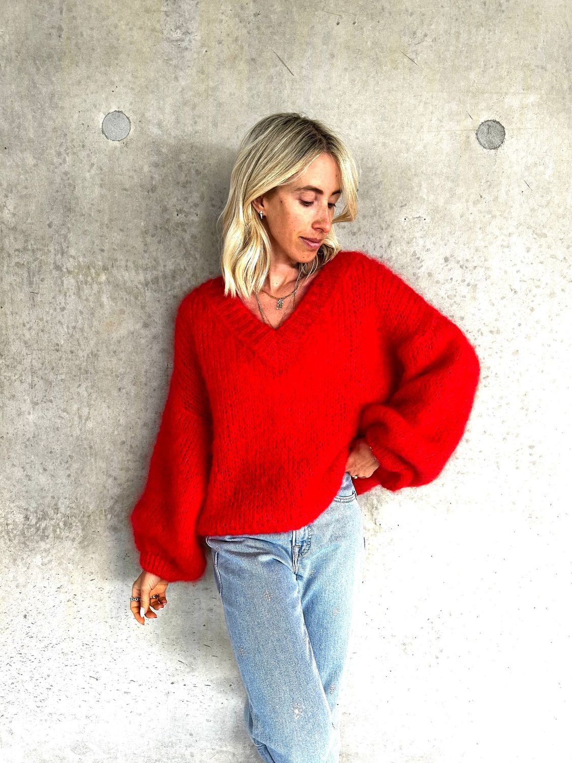 TWINS | Pull col sweater | Rouge
