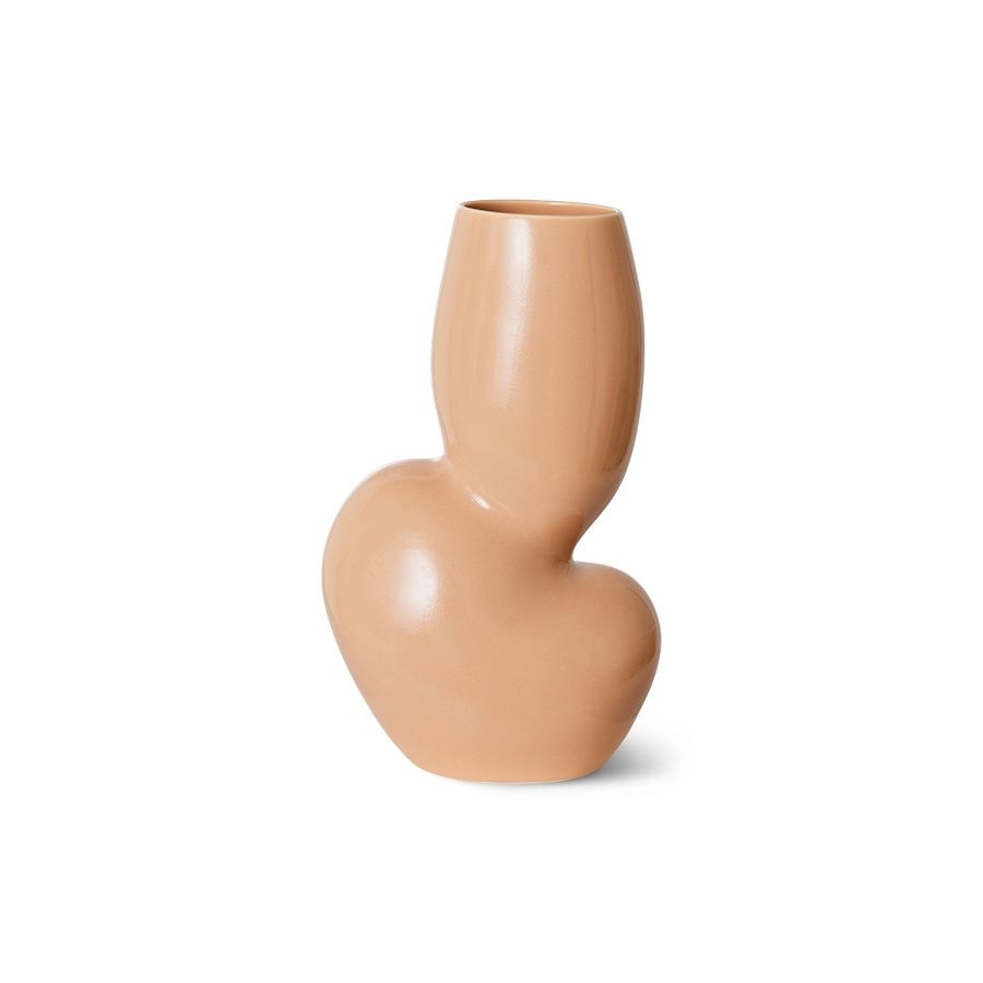 HK Living Ceramic vase organic cream, M