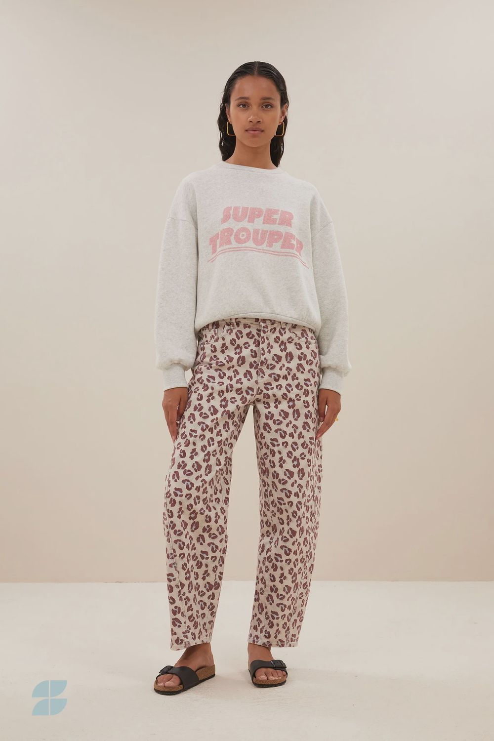 By Bar | Begum pink cheetah pants