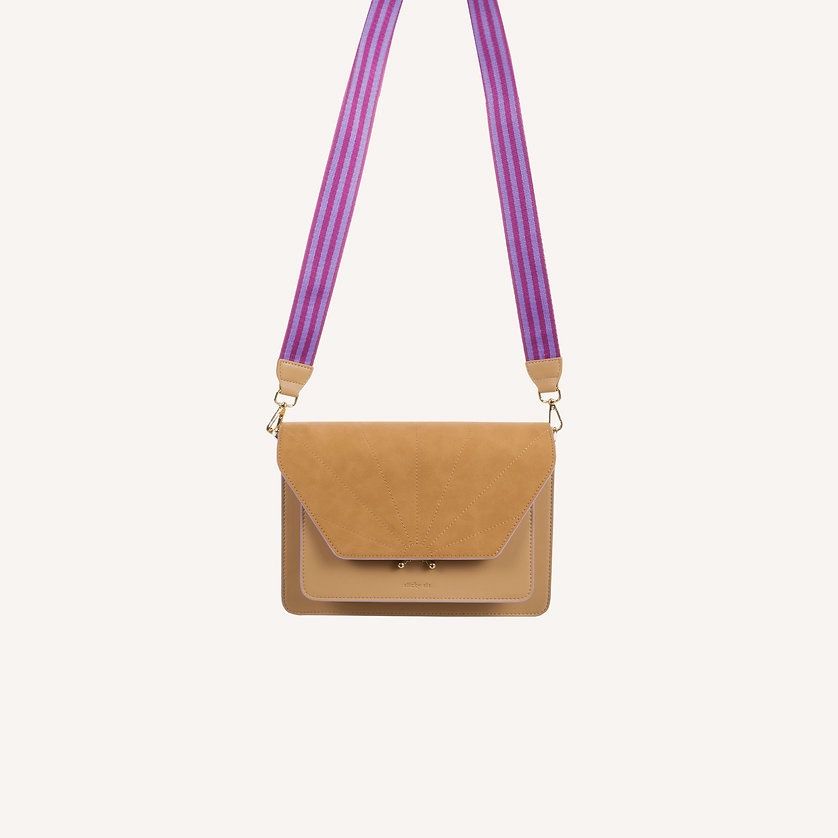 The Sticky Sis club satchel ton sur ton affogato beige