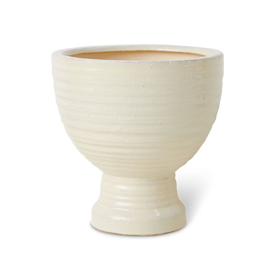 HK Living Stoneware planter cream