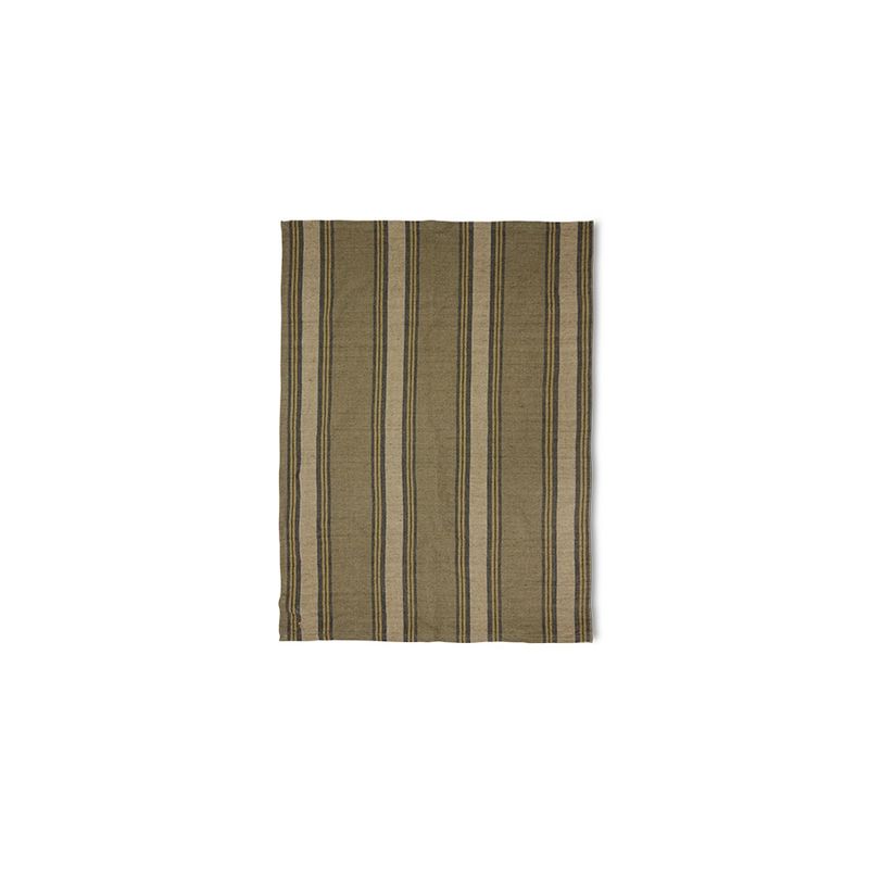 HK Living Vida striped tea towel sand/cream, 50x70cm
