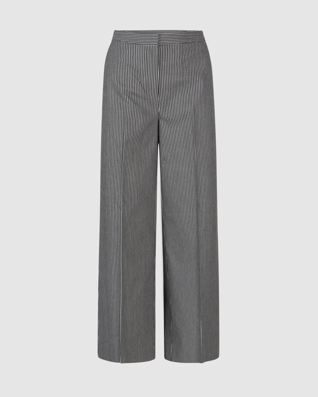 Another label Moore wide pants Black parchment stripe
