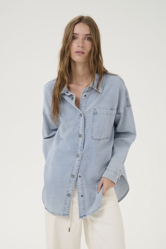 MEW | Lara malo shirt | Light blue wash