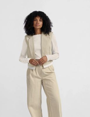 YAYA | Geribde lange mouwen top met knoopdetails