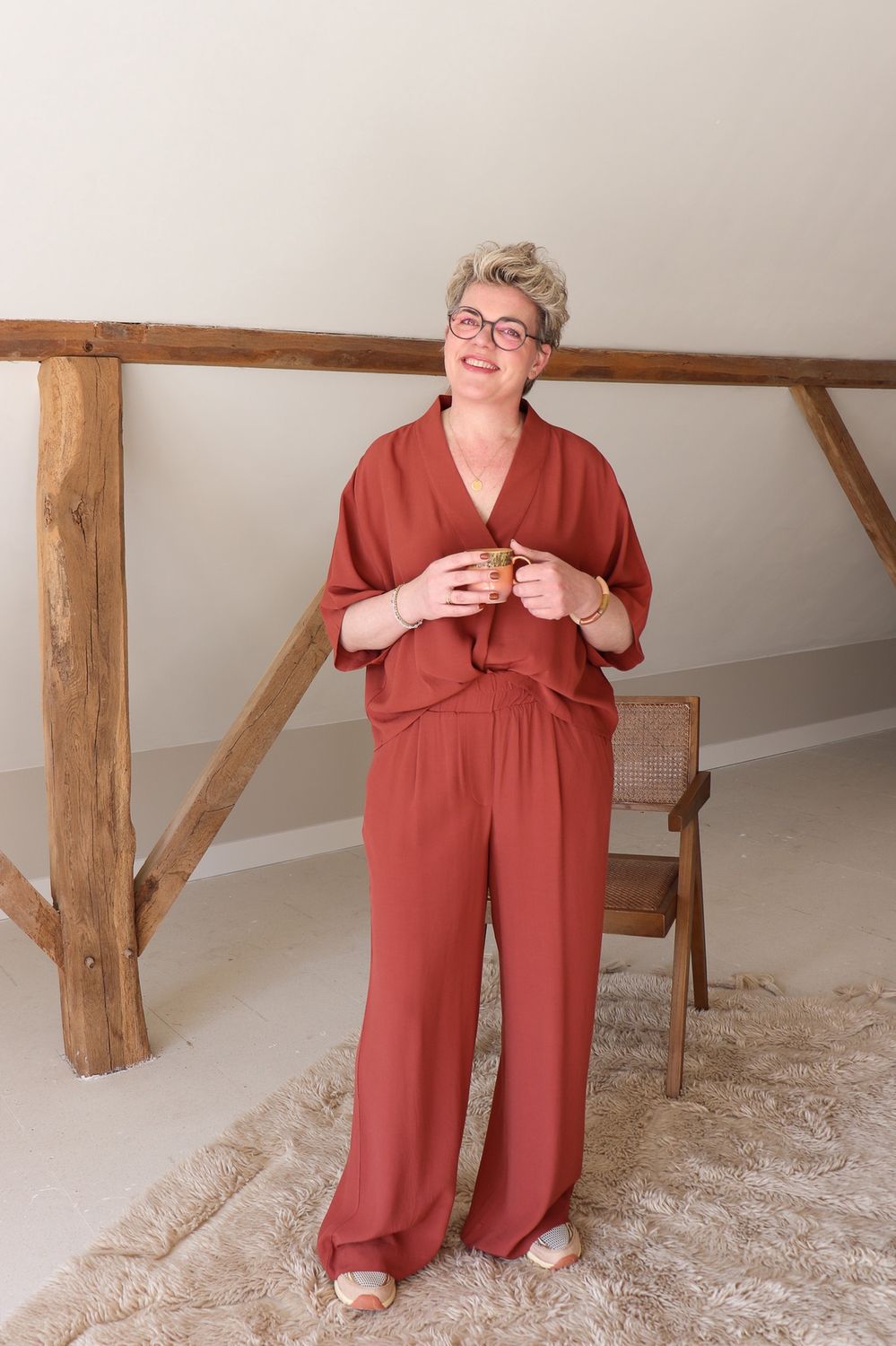 By Bar |  Benji viscose pants | Bricks
