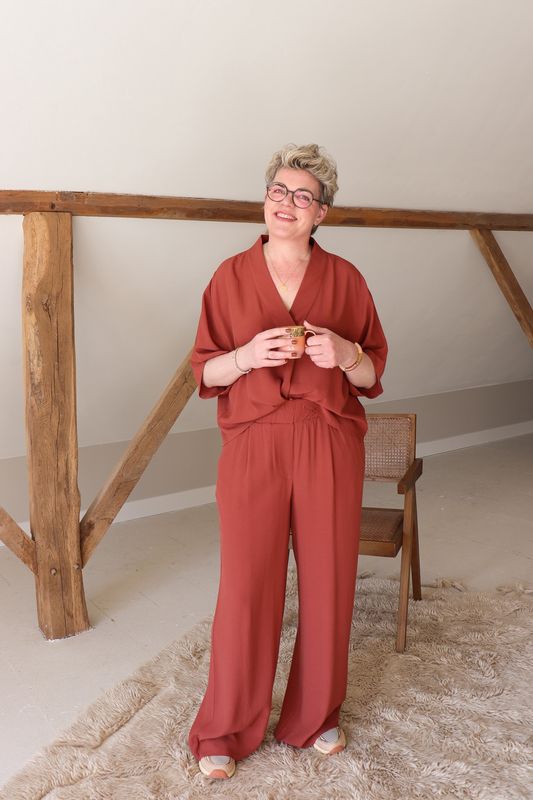 By Bar |  Benji viscose pants | Bricks