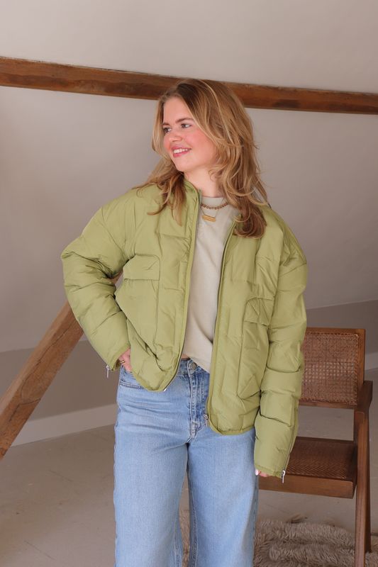YAYA | Quilted jacket | Olive