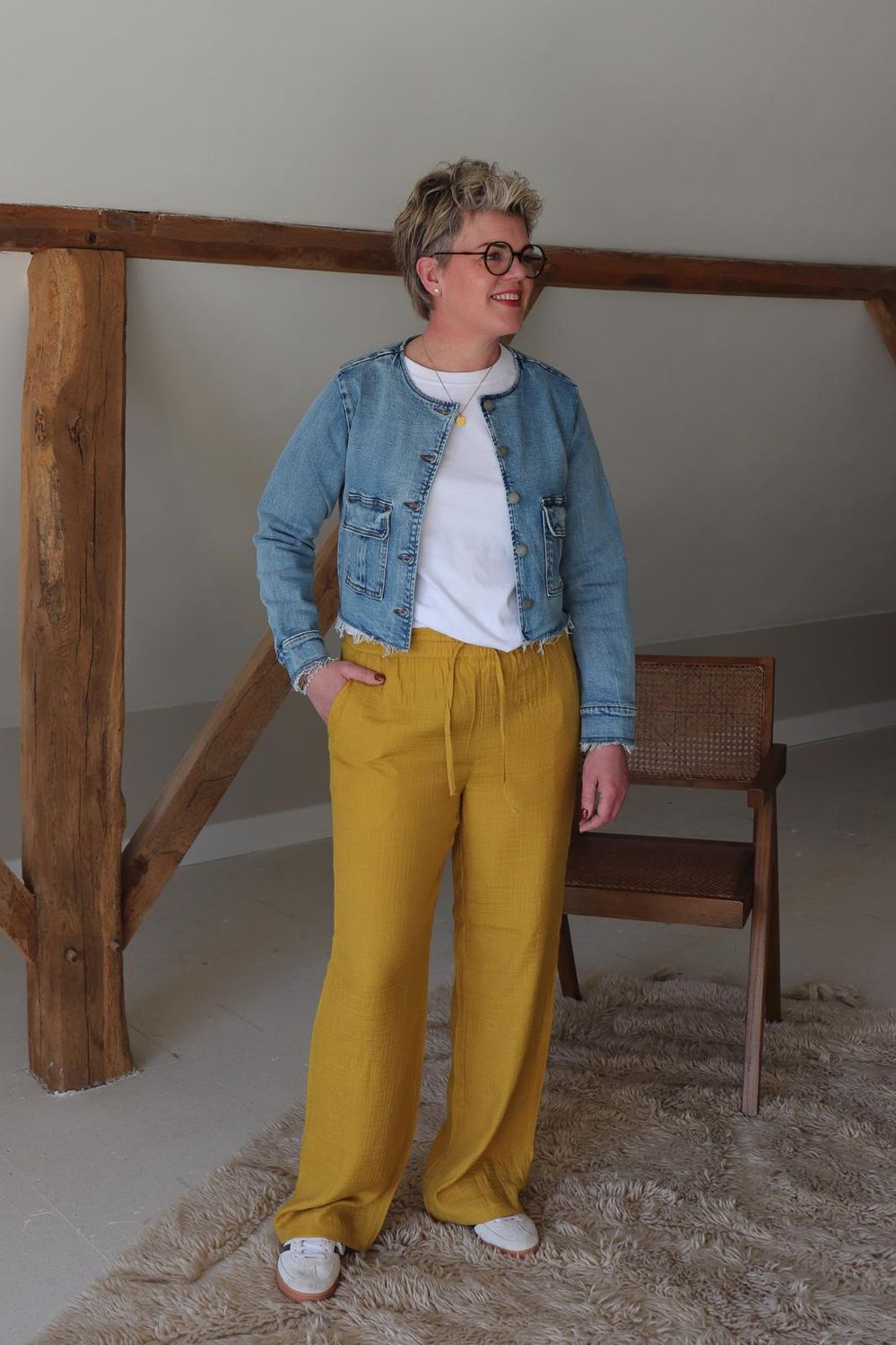 Another label Wanda pants bright gold