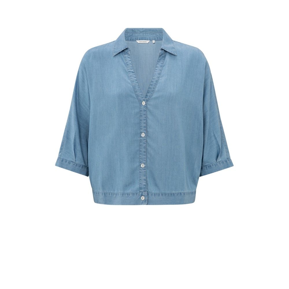 YAYA Luchtige chambray blouse