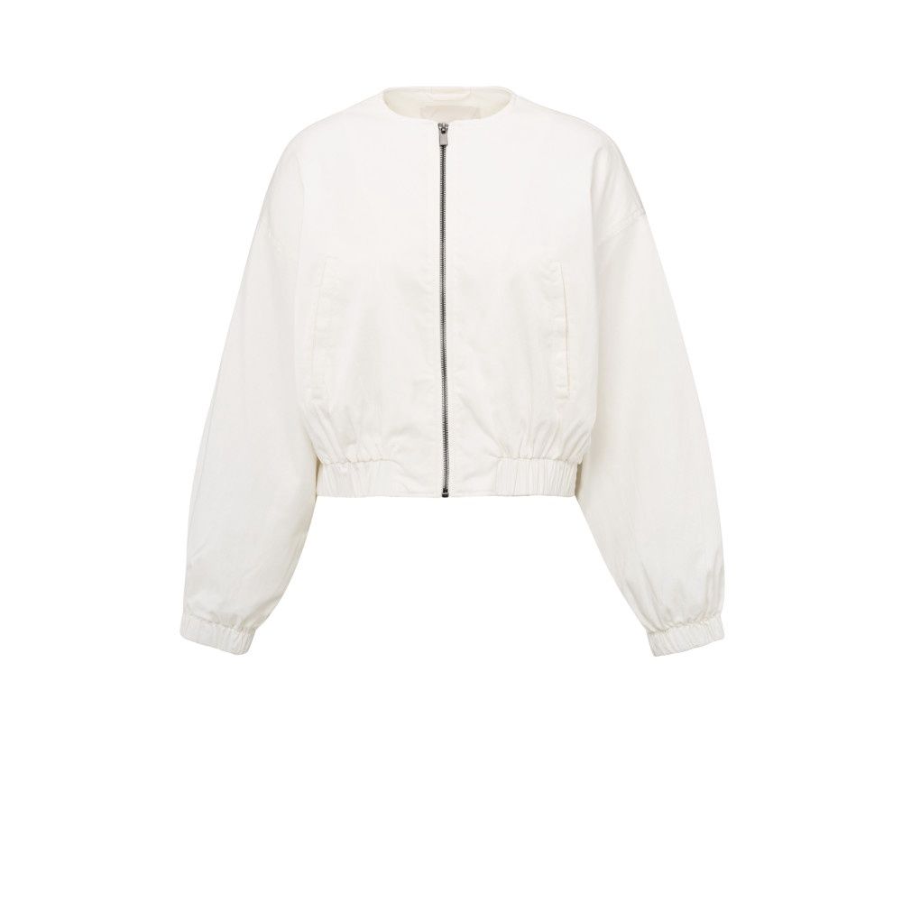 YAYA Geweven bomberjack met rits off white