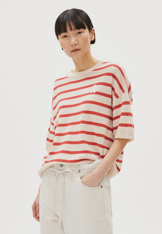 ArmedAngels | Lizaa lino stripes | coral