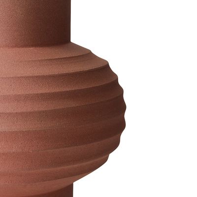 HK Living Handcarved terracotta bulb vase