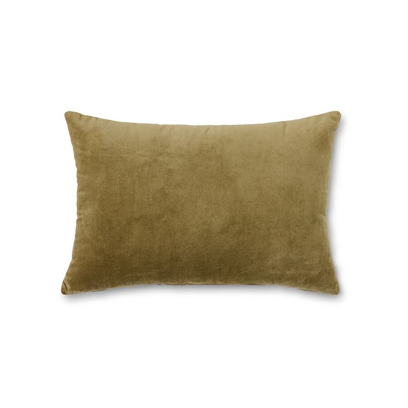 HK Living Velvet cushion army green, 60x40cm
