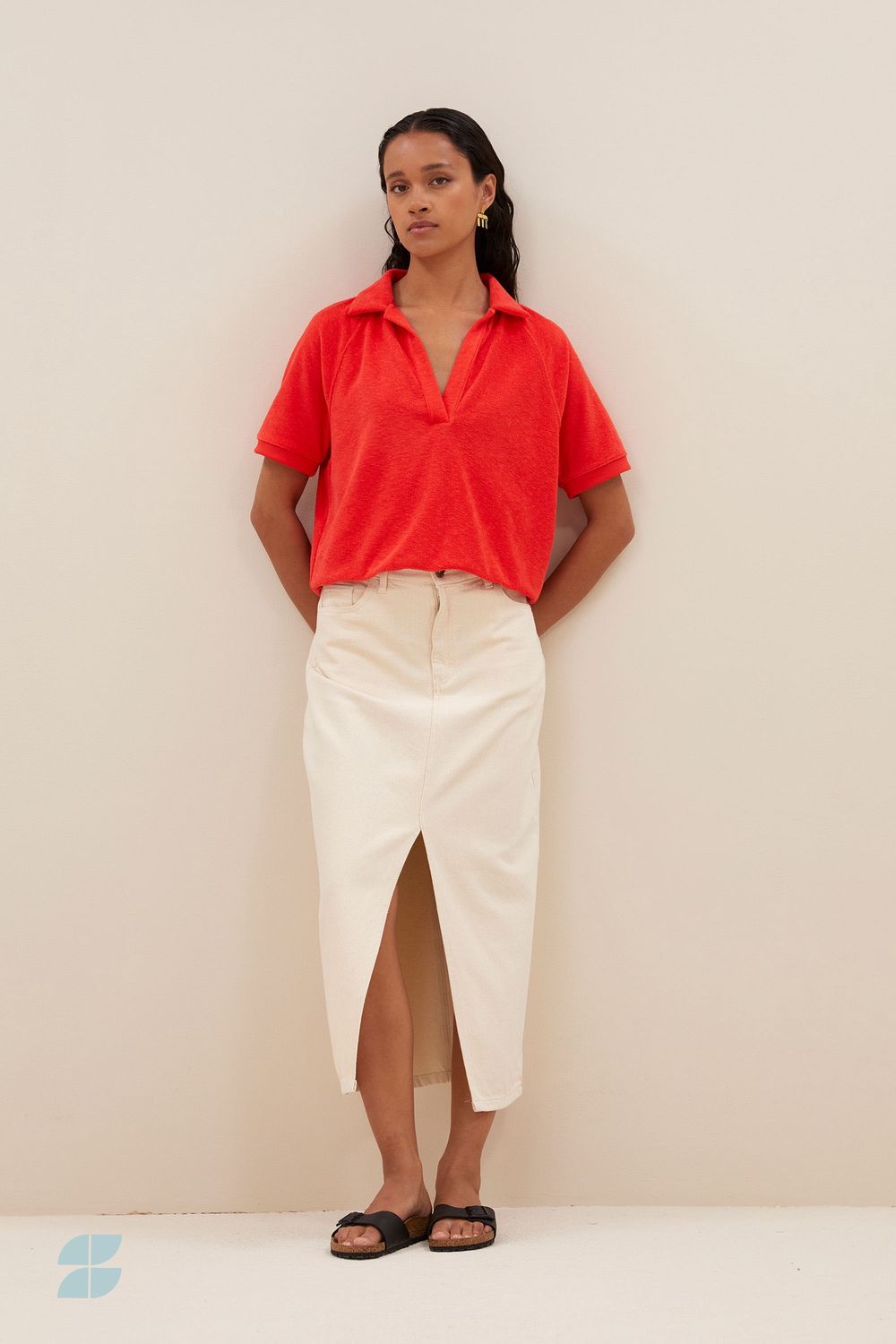 By Bar harper slub top rood