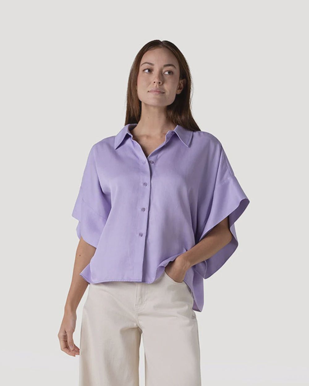 Another Label | Lucy shirt | Lilac breeze