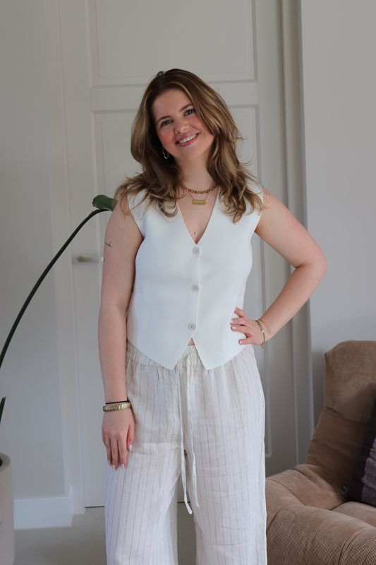 YAYA Fijn gebreid gilet met V-hals