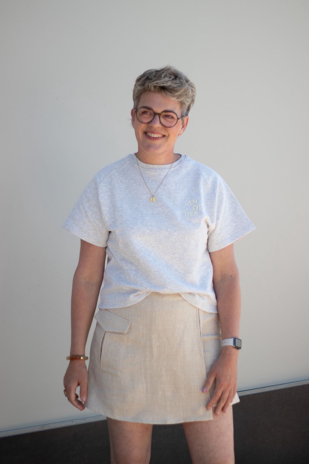 Another Label | Guusje t-shirt | Grey melee