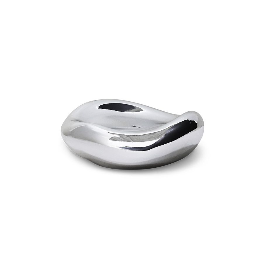 HK Living Gleam glass bowl chrome