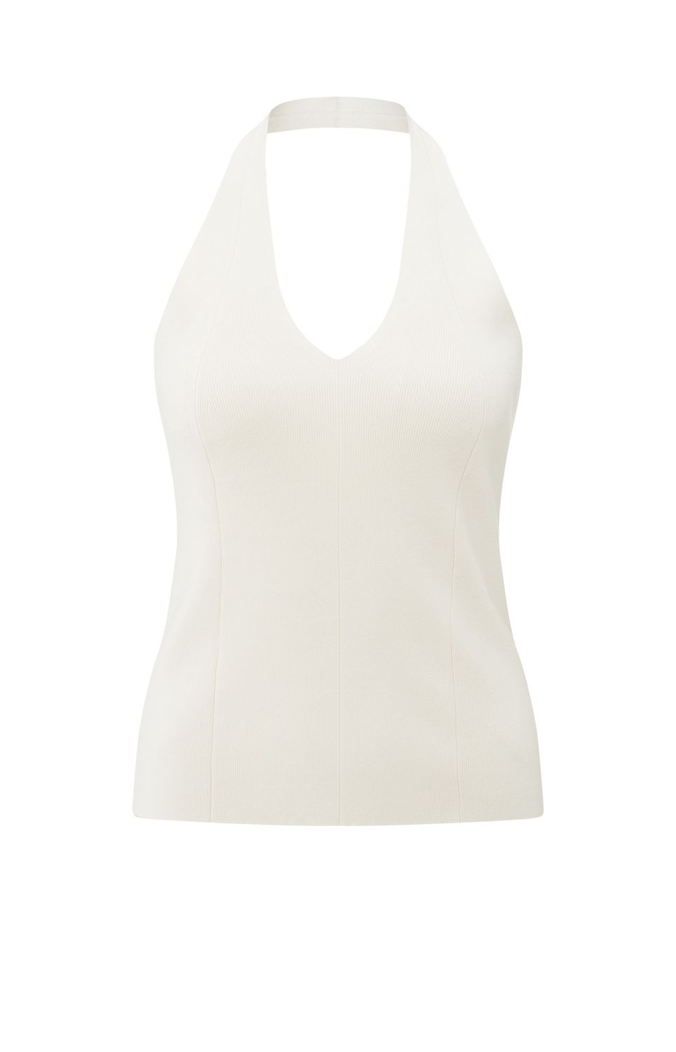 Yaya | Knitted haltertop | off white