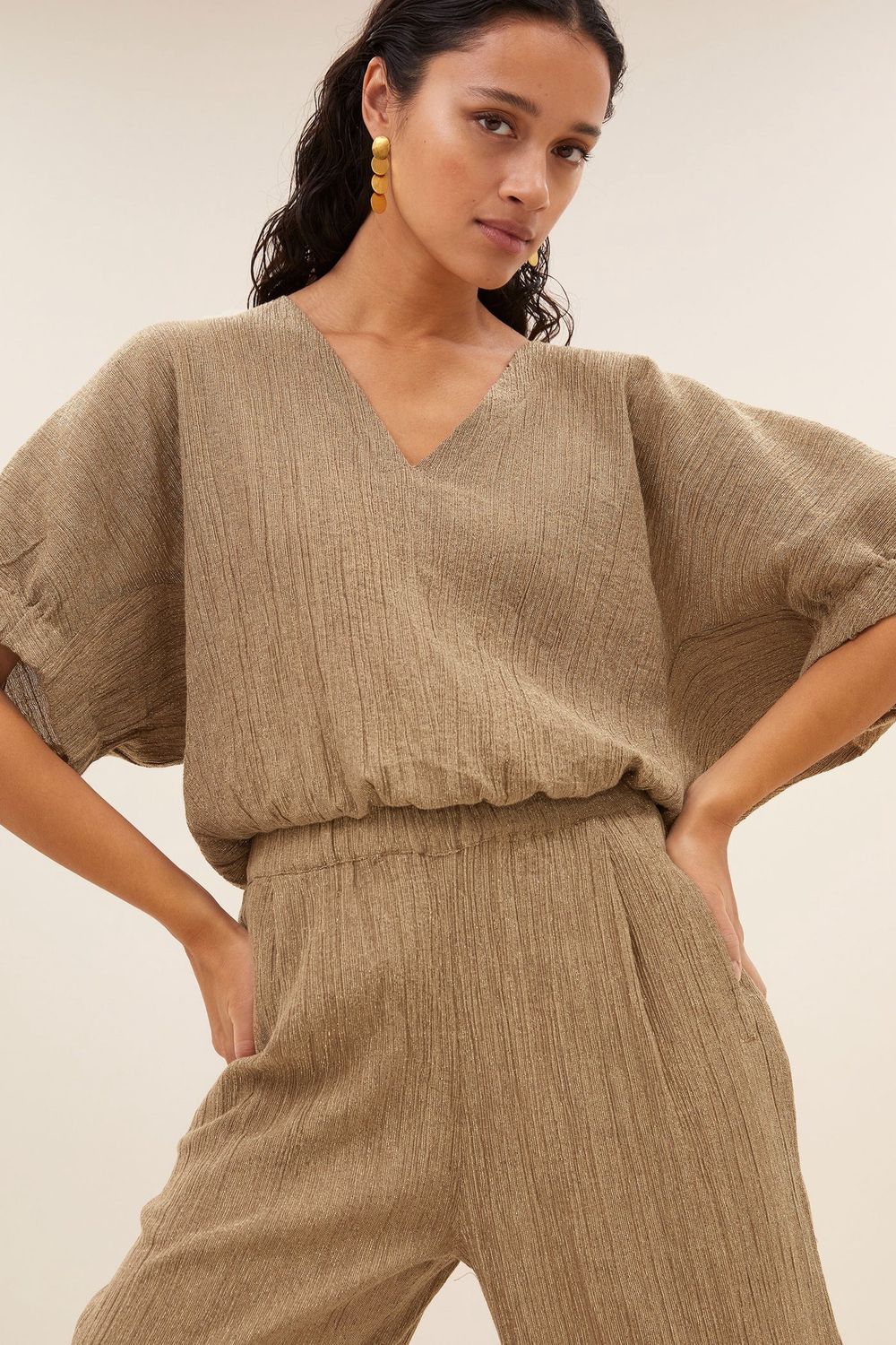 By Bar | Mabel lurex blouse