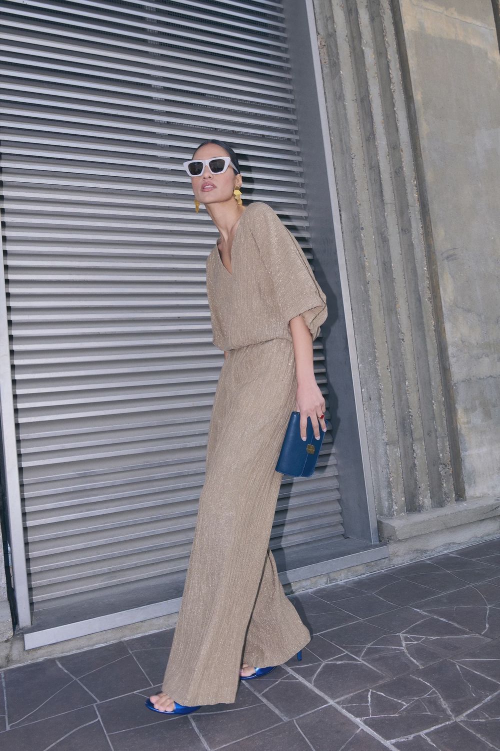 By Bar | Benji lurex pants | Gold