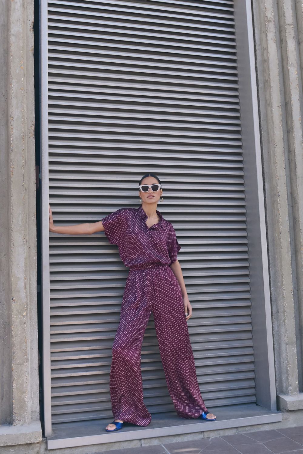 By Bar | Benji lurex pants | Pixel print