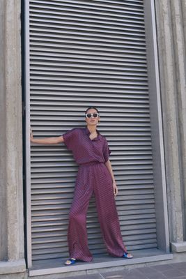 By Bar | Benji lurex pants | Pixel print
