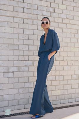 By Bar | Benji viscose pants | Winter blue