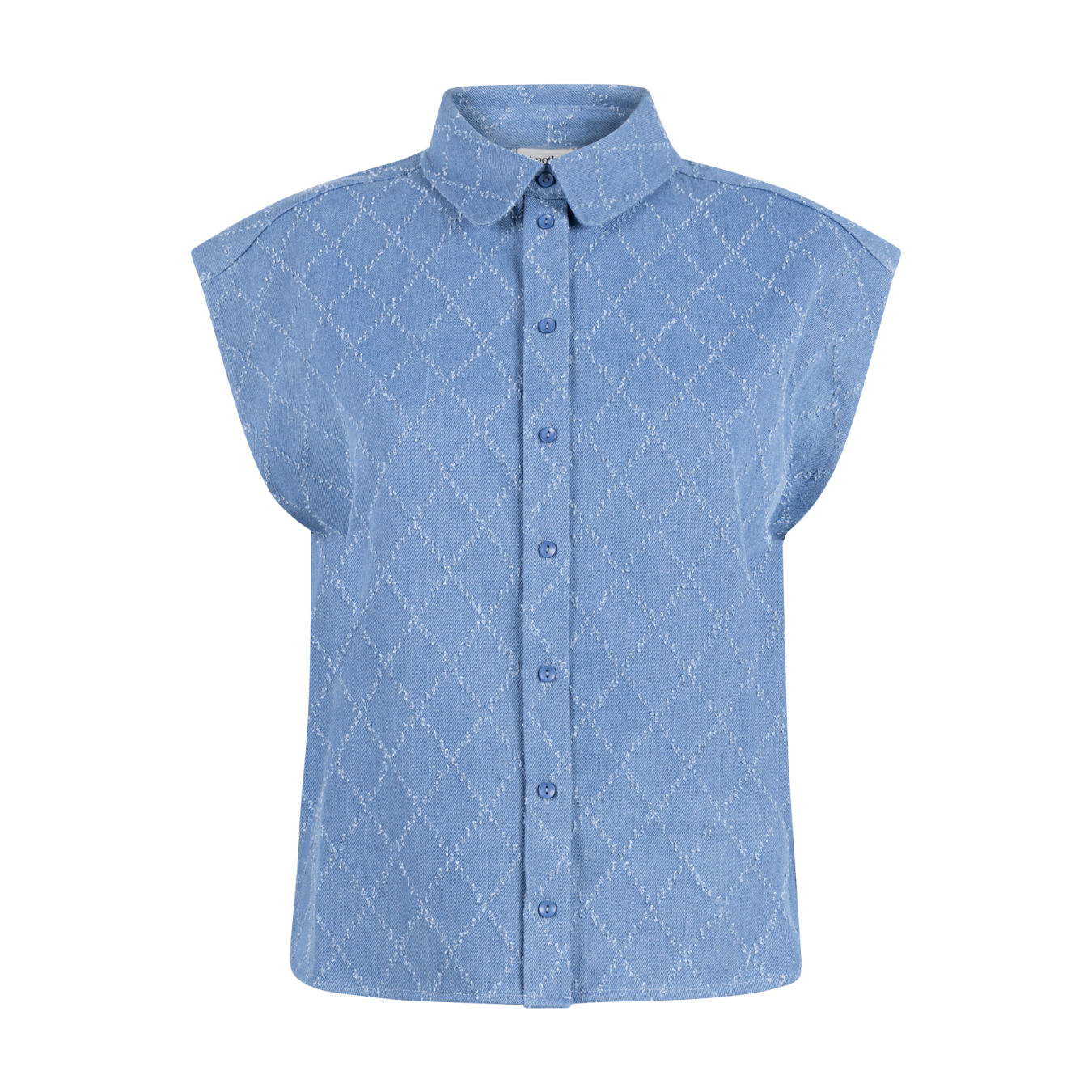 Another label Benoite shirt s/l Diamond check denim