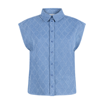 Another label Benoite shirt s/l Diamond check denim