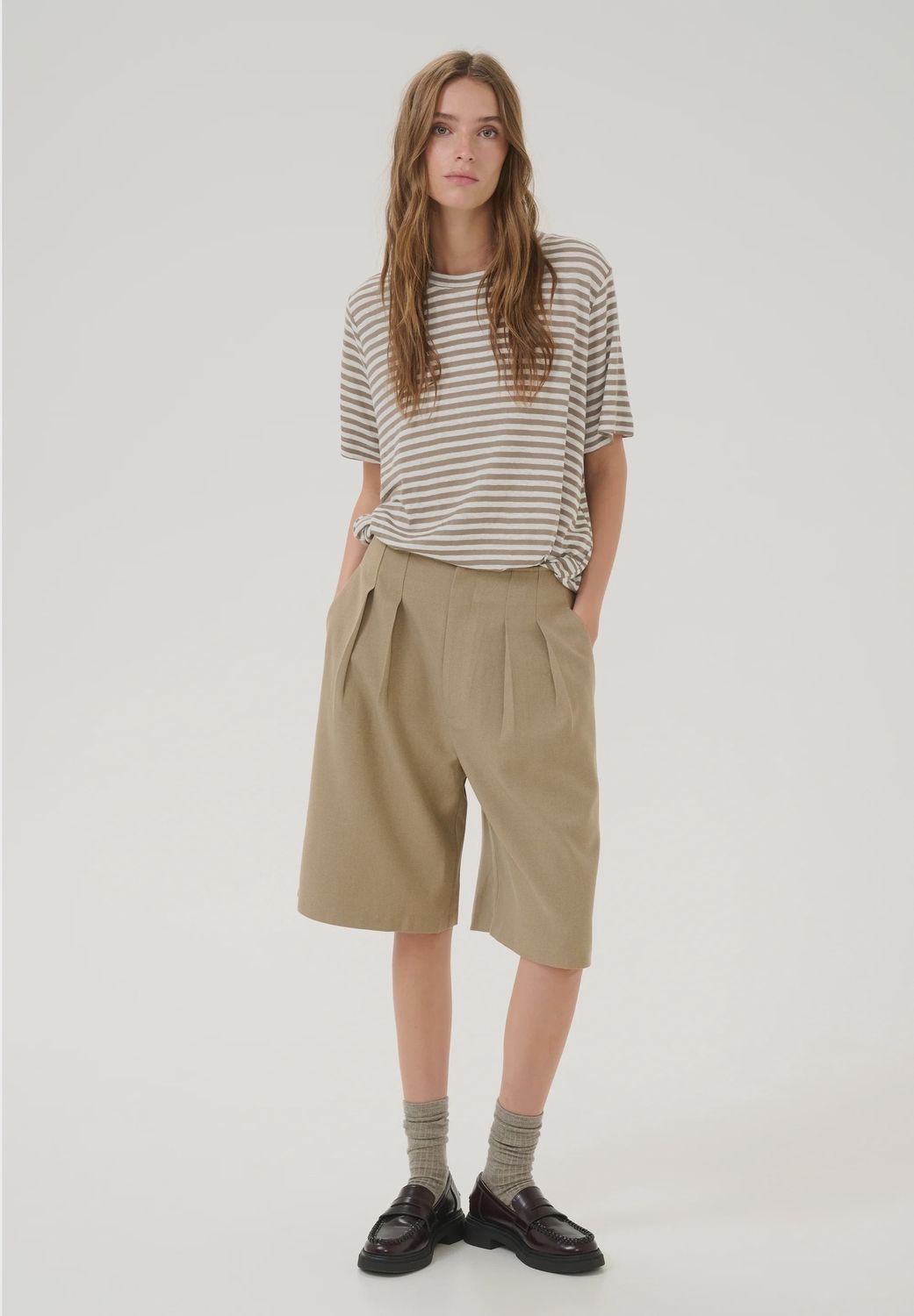 MEW LisaMW Striped Tee major brown