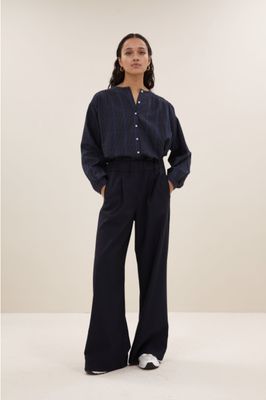 By Bar | Benji kingsblue stripe pants, dark navy