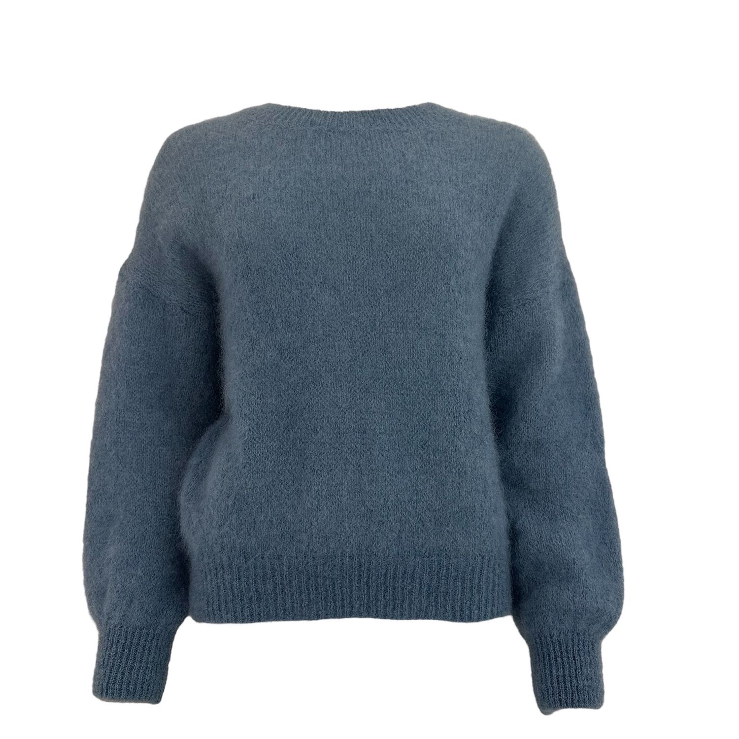 TWINS | Long sleeved round neck sweater, Color: steel, Size: S/M