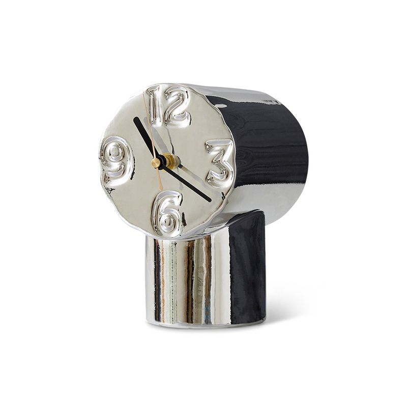 HK Living Retro ceramic clock chrome