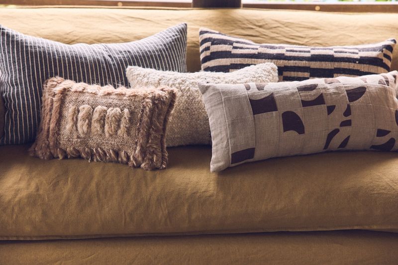 HK Living Natural furry cushion