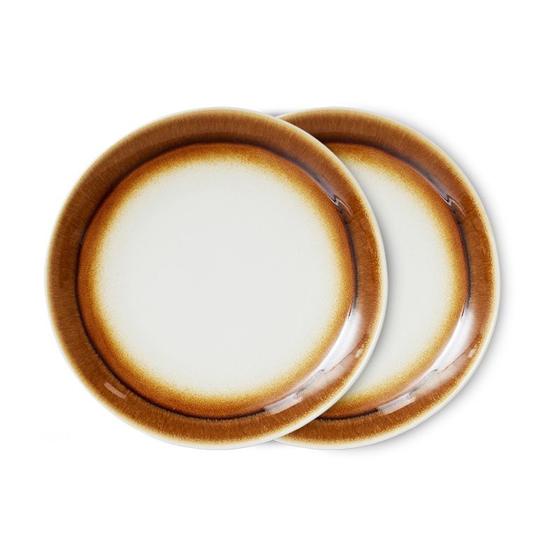 HK Living 70s ceramics: dinner plates supernova