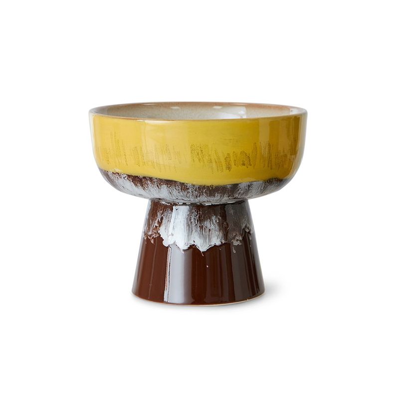 HK Living 70s ceramics: tapas bowl on base creek, L