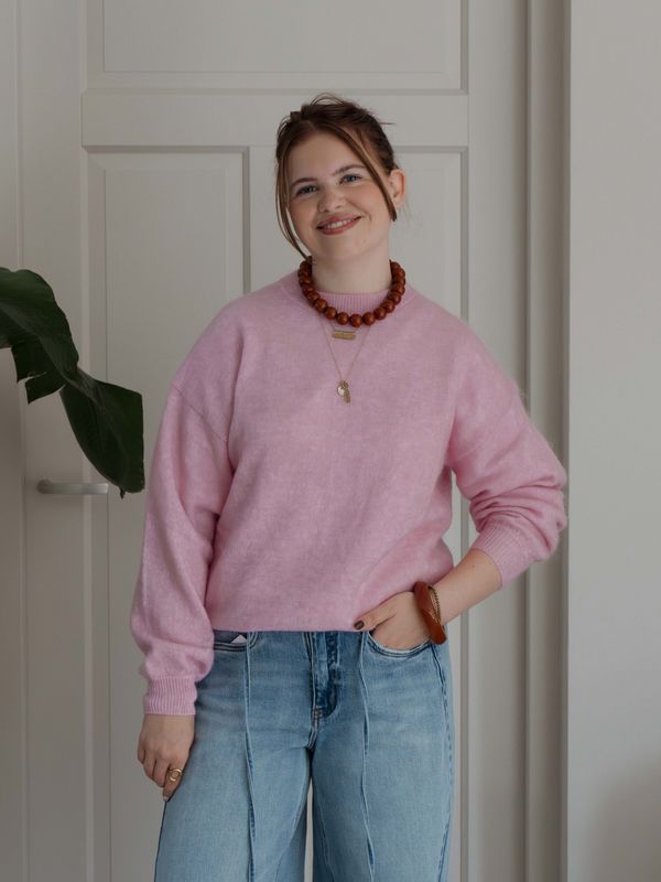TWINS | High-neck pullover, pink bubblegum