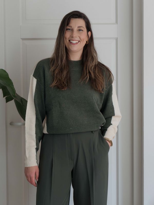 Another Label | Emily knitted pull l/s, dark moss