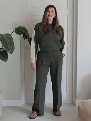 Another Label | Moore pleated pants, dark moss